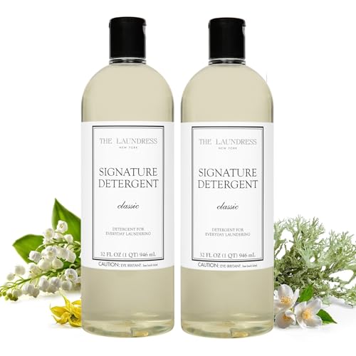 Image of The Laundress Luxury Laundry Detergent, 31 Loads, Scented Signature Classic Fragrance, Concentrated Triple Enzyme Deep Cleaning and Targeted Stain Remover, 96% USDA Biobased Product (Pack of 2)