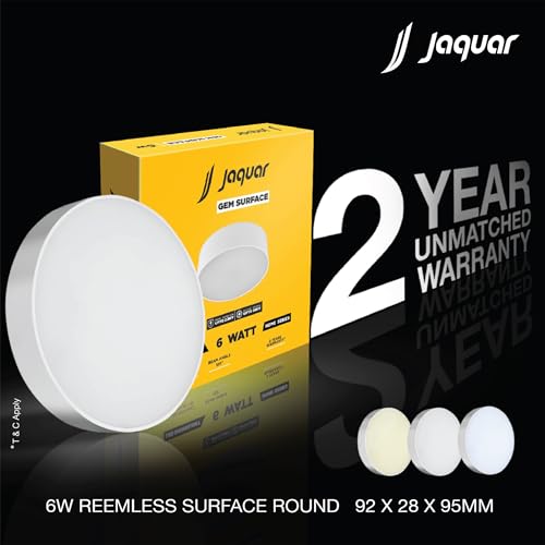 Image of Jaquar 6W Gem Trimless Round Surface Downlight Warm White Pack 6