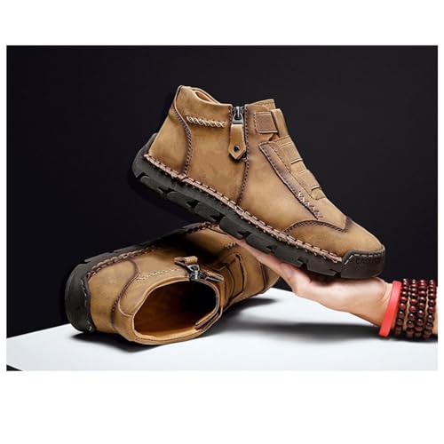 Matufit Shoes for Men,Men's Genuine Leather Waterproof Non-Slip Fashionable Orthopedic Loafers4