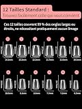 XIAOHEBAN Krótkie tipsy baleriny do paznokci, 12 rozmiarów, 240 sztuk, miękkie tipsy żelowe, tipsy Coffin, pre-buff sztuczne paznokcie do przedłużania paznokci, krótkie paznokcie do domu, DIY Nail Art