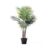 Garden Gear Künstliche Areca-Palme, 90 cm, lebensechte Kunstpalme mit...