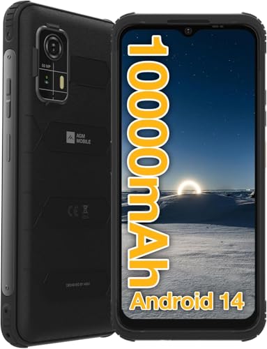 Smartphone AGM H Max 4G noir incassable avec 128Go de stockage