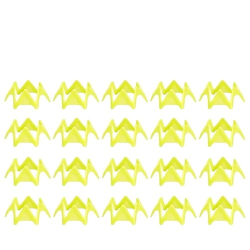 Superhao Golf Simulator Tees 50 PCS Plastic Golf Tees Simulator for Outdoor Indoor Practice Training(Yellow-Small)