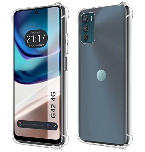 Tumundosmartphone Funda Silicona Antigolpes Transparente para Motorola Moto G42 4G