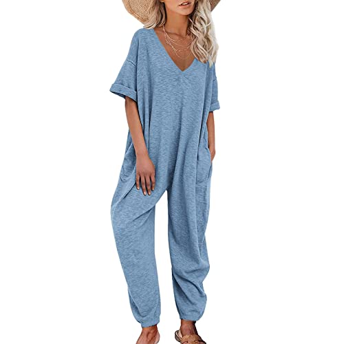 Combinaison légère demi-manches style décontracté chic pour l'été