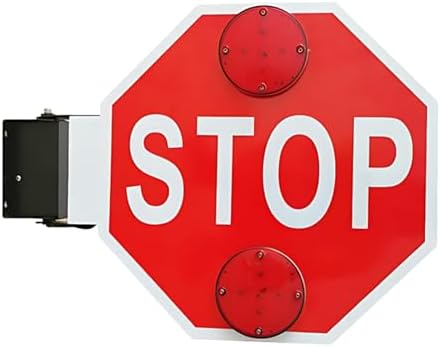 18" LED Stop Sign for School Buses, 12V/24V, Flashing Safety Light, 1/2/4 Pcs, Durable Public Traffic Sign, Electric School Bus Stop Sign - Enhance Road Safety