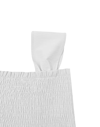 Image of Bingerlily Girls Summer Casual Tops Square Neck T Shirts Cute Smocked Top Tees