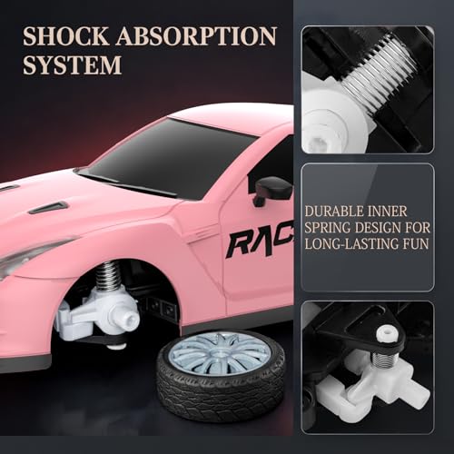 Image of Remote Control Car RC Drift Car 2.4GHz 1:24 Scale 4WD 15KM /H High Speed Model Vehicle with LED Lights Drifting Tire Racing Sport Toy Car for Adults Boys Girls Kids Gift