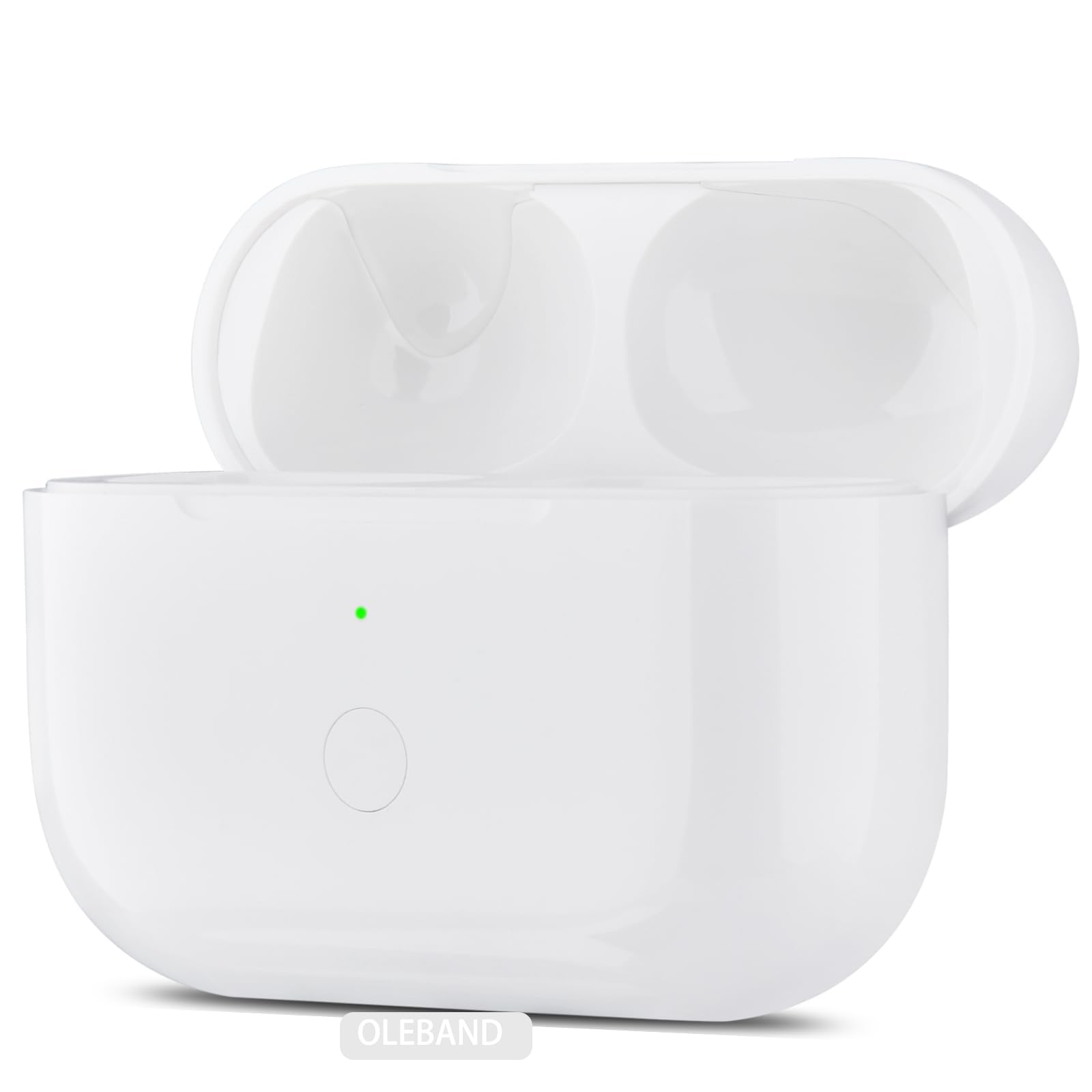 OLEBAND Replacement for Airpods Pro 2&1 Charging Case:Easy to Pair Your Air pods Pro Earbuds with Pairing Button,Support Both Wired and Wireless Charging,for iPods Pro 1st/2nd Gen(White)