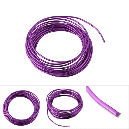 OEBUAFI 2 Mm Aluminium-Basteldraht, 5 Meter Rolle, Galvanisierter Weicher Draht für die Herstellung von DIY-Schmuck und Handwerkliche Fahrradstützen (PURPLE)