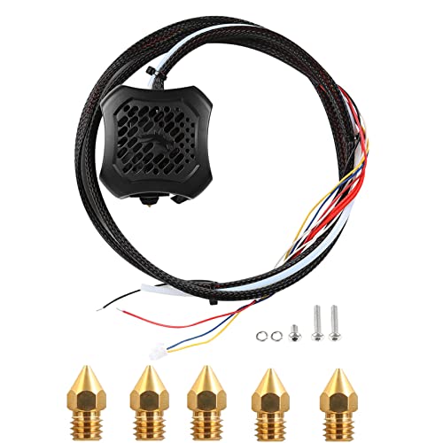 Creality Ender 3 V2 Complet Hotend Kit Accessoires d'imprimante 3D, Kit de Buse Extruder Assemblé avec Deux Ventilateurs et Coque ABS pour Ender-3 V2 Cover