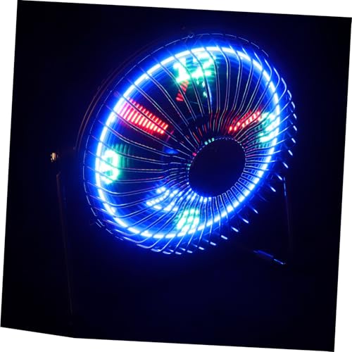 Angoily Mini USB LED Tischventilator Mit Temperaturanzeige Uhr Tragbarer Metallventilator Für Zuhause Büro Leiser Betrieb Für Reisen Studium Angoily Mini USB LED Tischventilator Mit Temperaturanzeige Uhr Tragbarer Metallventilator Für Zuhause Büro Leiser Betrieb Für Reisen Studium