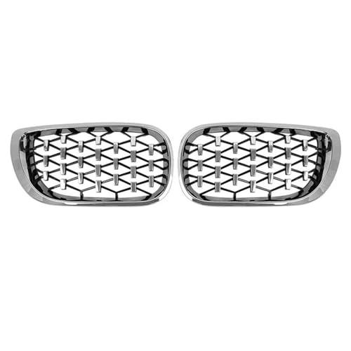 Grille de rein avant pour BMW E46 Série 3 Berline 2002-2005 style diamant couleur argent complet