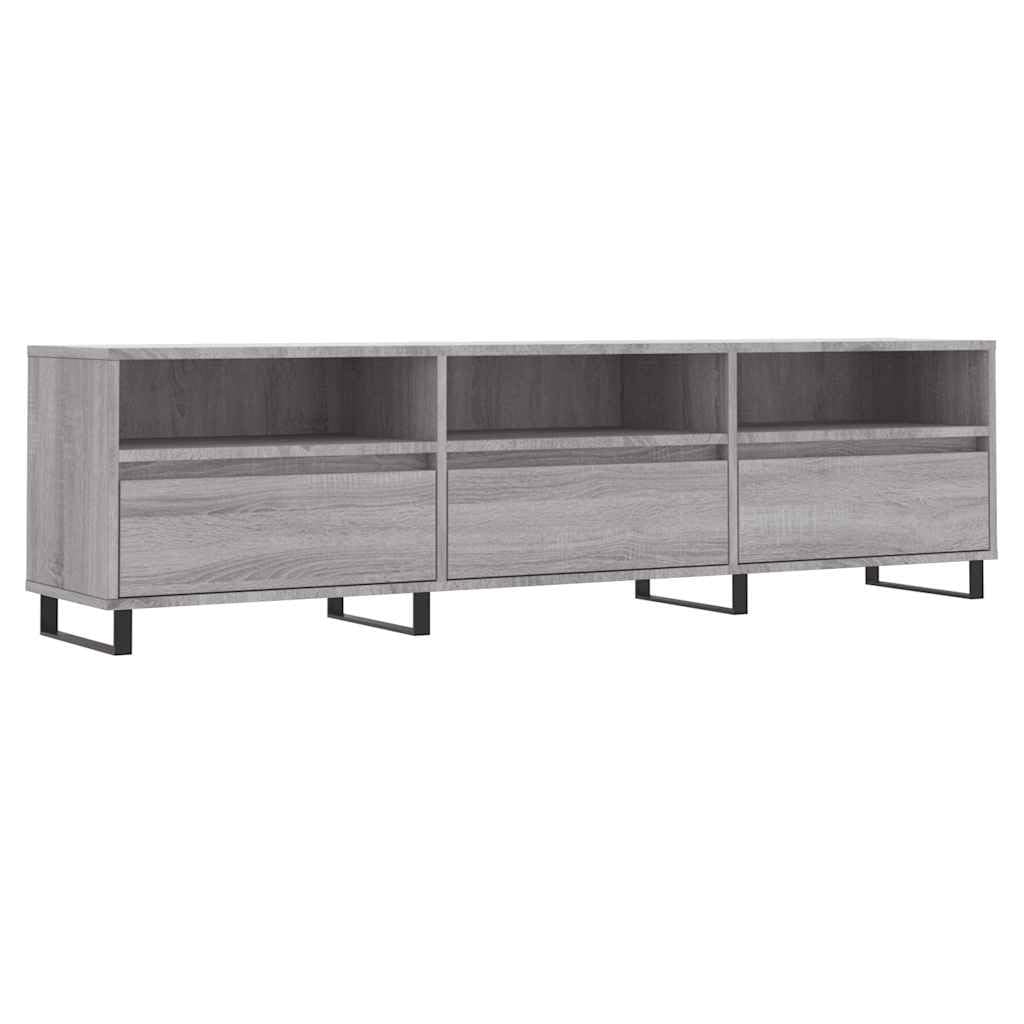 Meuble TV Sonoma Gris compact pour ranger tous vos DVD et box multimédias