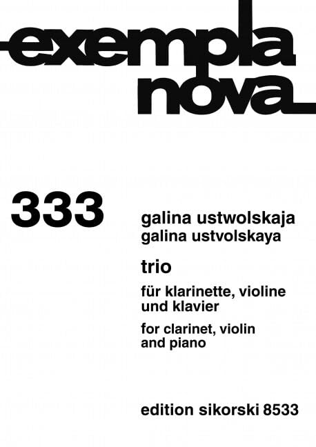 Trio: für Klarinette, Violine und Klavier. 333. clarinet, violin, piano.      Sheet music – December 7, 2004