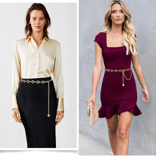 Glamorstar Hollow Flower Belt for Women Waist Chain Belts for Dresses2