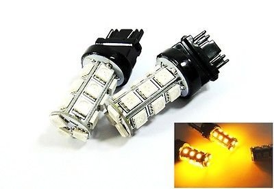 Ledin 2X Amber High Power 18 Smd Led Tail Light Bulb 3157 3156 3457 4157 #TOP11