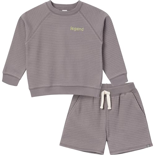 Image of Modern Moments by Gerber baby-boys 2-piece Long-sleeve Top & Short Set