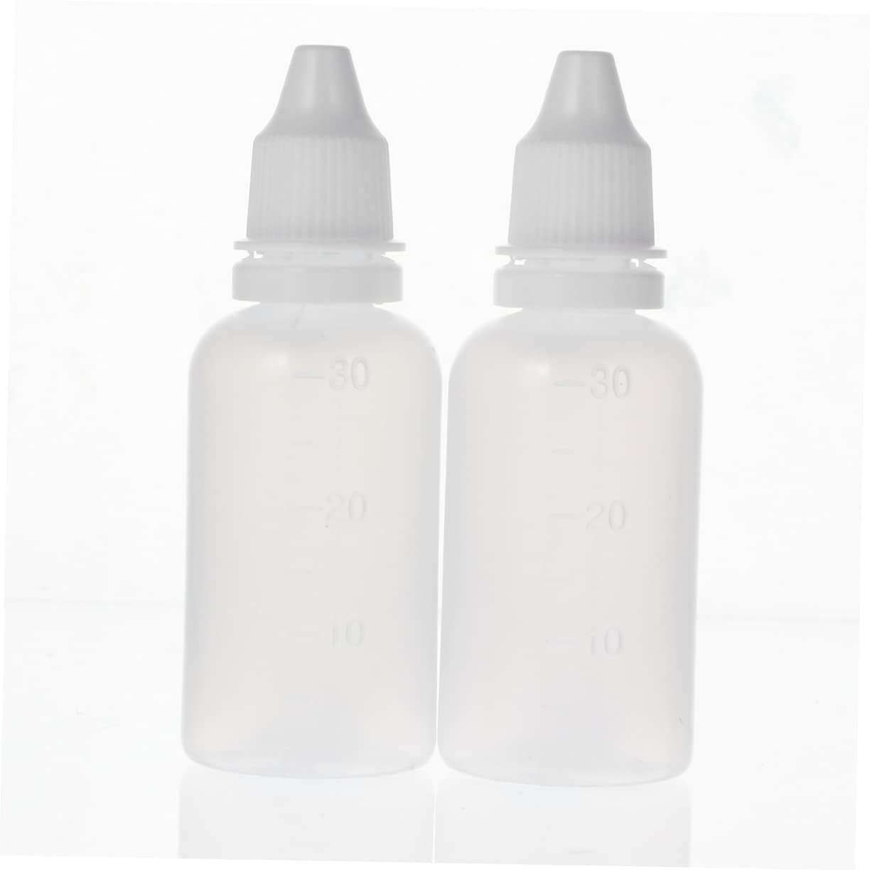 FUNOMOCYA Eye Drops Container 30ml Plastic Empty Eye Dropper Bottle Scale Leakproof for Travel