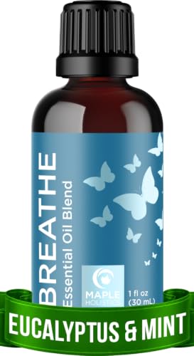 Breathe Essential Oil for Diffuser - Invigorating and Refreshing Breathe Essential Oil Blend with...