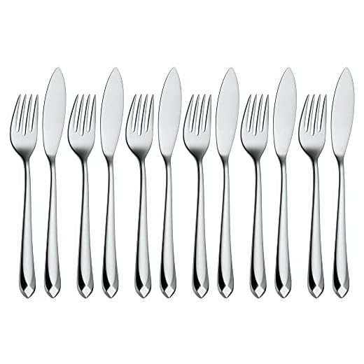 WMF Jette Juego 6 Cubiertos para Pescado, Acero Inoxidable Pulido