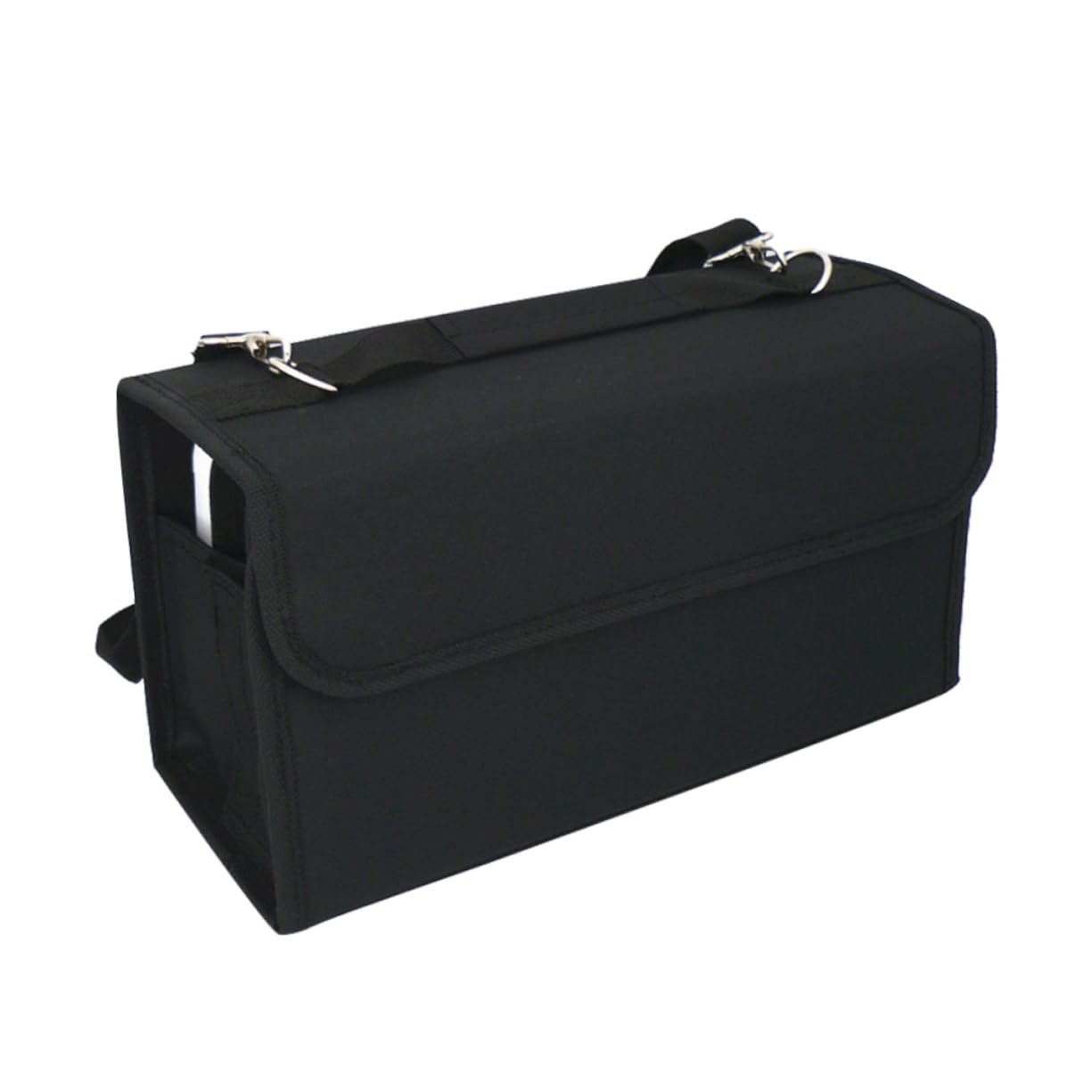 STOBOK Custodia Robusta in Nylon Per Pennarelli Con 80 Scomparti Borsa Con Cerniera Tracolla Custodia Per Pennarelli Di Facile Accesso Nera