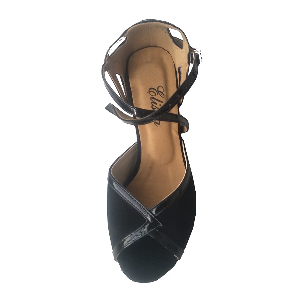Scarpe da ballo latina da donna con punta aperta da sala da ballo per feste con suola morbida professionale da sera al coperto sociali sandali da ballo
