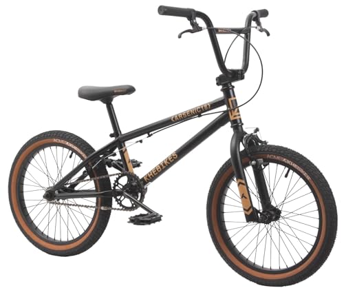 KHEbikes KHE Arsenic Bicicletta BMX 18 pollici - 10,2 kg leggero - Bambini & Gioventù Freestyle BMX - Nero - 18" per 125-145 cm - Modello 2025