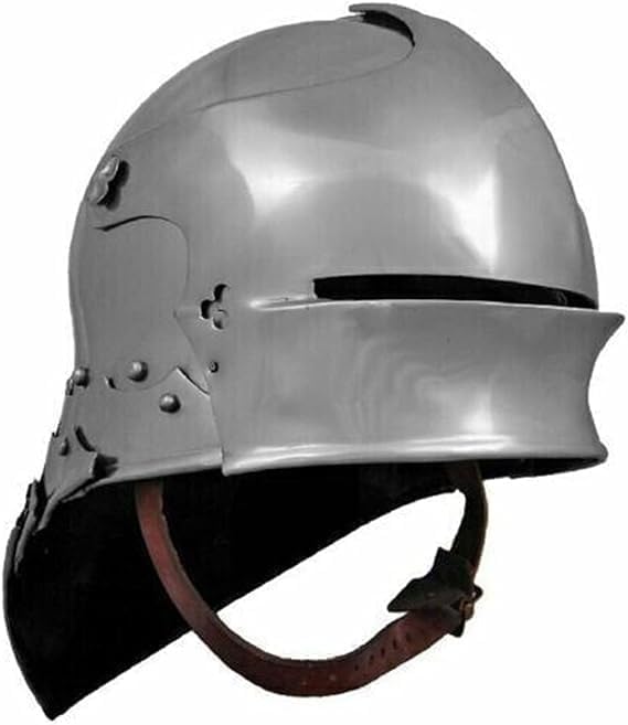 Medieval Gothic Sallet Helmet, Steel Armor, European Style, for LARP and Roleplay