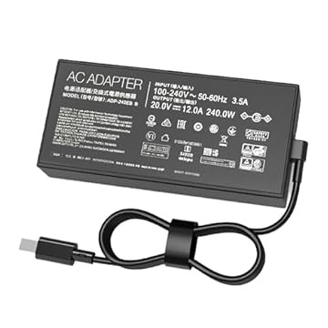 ANFRLE Carregador Ca De 180 W Para Asus Rog Zephyrus G14 (2024-2025) Original Ga403 Ga403U Ga403Ui Ga403Uv Ga403Uu Ga403Uv-G14.R94060 Ga403Ui-G14.R94070 Adp-180Tb K Adaptador Fonte Alimentação Lapto