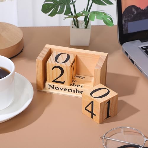 Calendario reutilizable y práctico de madera estilo europeo 6