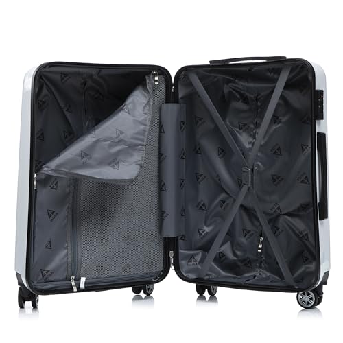 Image of InUSA Fusion Print Luggage with Spinner Wheels | Durable Lightweight Hardside Suitcase | Travel Bag with Handle and Trolley | 20 Inch Carry-On Spinner Luggage