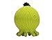 HuggleHounds Ruff-Tex Squeaky Tough Dog Chew Toy All Natural, Octopus, Large
