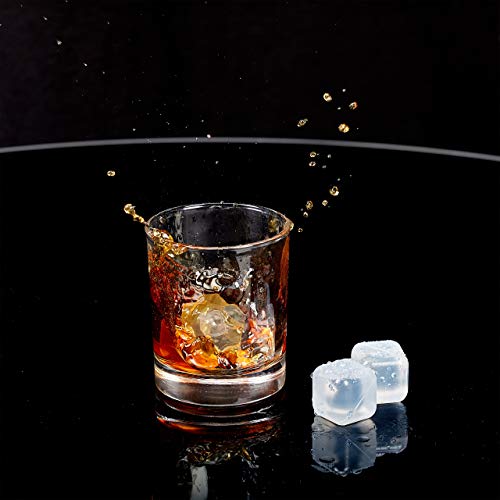 1000 x herbruikbare ijsblokjes, ijsklontjes voor drankjes, plastic ijsblokjes, vierkant, transparant - Image 4