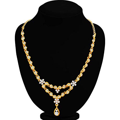 Charming Plated Wedding Jewellery Austrian Diamond Necklace Set