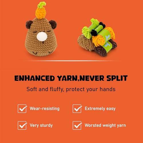 Kit de crochê para iniciantes,Kit de crochê para iniciantes - Kit completo de crochê para iniciantes