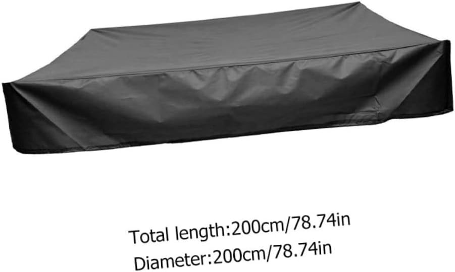 CANIGHT Cover Bath Cover Beach Toys Water Pool for Solar Blanket Waterproof Sandbox Cover Outside Toys Inflatable Toy Waterproof Tarp Cover Tub Cover Black Oxford Cloth
