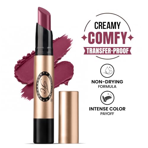 Image of Fashion Colour Supreme Lasting Honey Lip Non Transfer Lipstick 2.6g | Lipstick For Women | Available in 18 Super Creamy Shades | (303- Violet Jam, 2.6g)