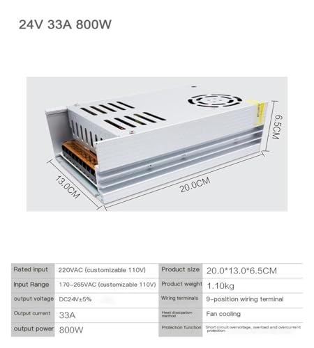 Transformateur de puissance 24V 33A pour moteur et pompe à eau - 5