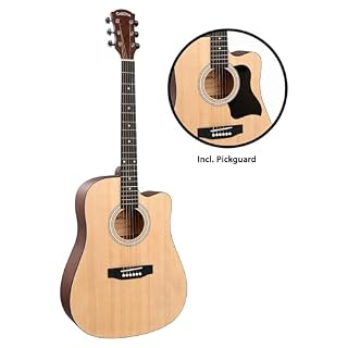 Cascha CGA110 Student Series guitare folk avec pan coupé + housse - Les Beatles, Paul McCartney, John Lennon, RIngo Starr, George Harrison Cascha CGA110 Student Series guitare folk avec pan coupé + housse – Image 4