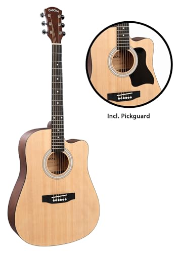 Cascha CGA110 Student Series guitare folk avec pan coupé + housse - Les Beatles, Paul McCartney, John Lennon, RIngo Starr, George Harrison Cascha CGA110 Student Series guitare folk avec pan coupé + housse – Image 5