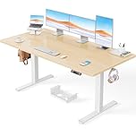 ErGear Electric Standing Desk-160 x 80 cm-100kg Load Capacity Height Adjustable Desk with Advanced Brushless Motor,Quiet Operation, Sturdy Metal Frame,Four-part Tabletop