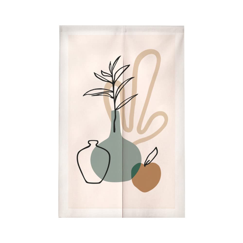 Cortina Noren Estilo Japonés Para Puertas – Decoración Tradicional En Algodón Y Lino – 85x180 Cm