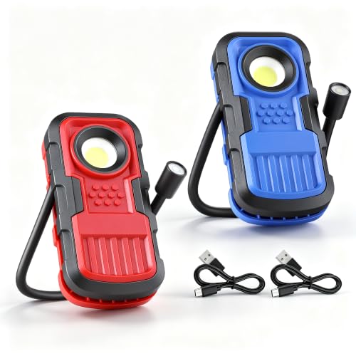 Lichamp Rechargeable COB Work Light, 2 Pack Magnetic LED Worklight - image 1