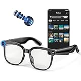 AI Smart Glasses with Camera, 4K 800W HD Video Recording Glasses with Audio, Bluetooth Sunglassess with Camera, Real-Time Translation, Voice Assistant, Object Recognition, Hands-Free Music Calls