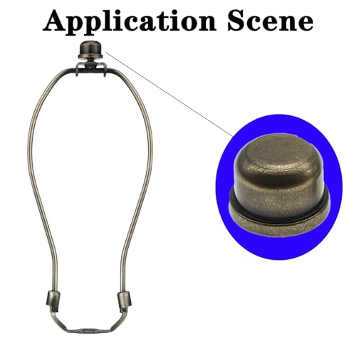 Image of Brass Lamp Finials, 1 /4-27 Thread, 1 /2 Inch Lamp Shade Nuts for Harp Tops | 8 Packs Finish Metal Finials with 1 /4-27 Female Threads for Compatible Table, Floor, Desk And Bedside Lamp Harps