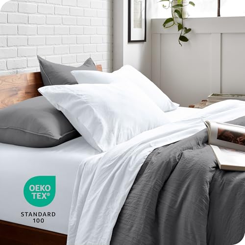 Bare Home Ultra Soft Washed Microfiber Oversized King Duvet Cover With Zipper And Securing Ties And 2 King Pillow Shams thumb #5