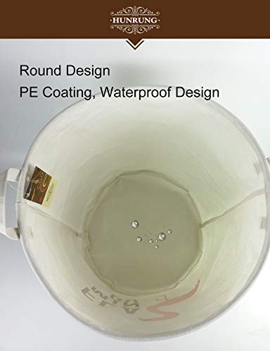 HUNRUNG Laundry Hamper,Large Canvas Fabric Lightweight Storage Basket Toy Organizer Dirty Clothes Collapsible Waterproof for College Dorms, Children Bedroom,Bathroom (Rould Blue Whale)