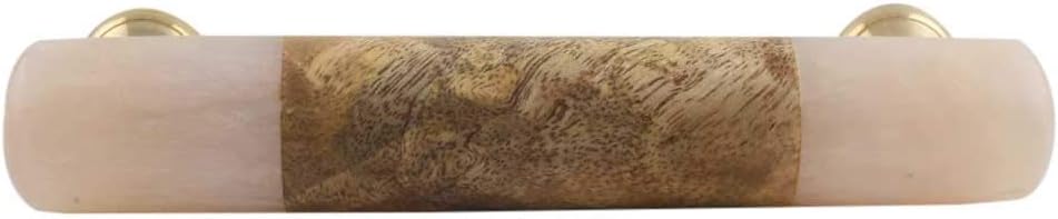 Indian-Shelf Handmade Vocalforlocal Wood and Resin Round Door Handles Pulls (11.68 cm, Baby Pink, 1 Piece)