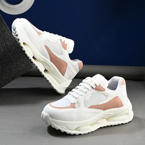 Image of Centrino Women Sneaker | Cushioned Insole for Comfort | Stylish Lace-Up Design | Perfect for Casual Outfit for Girls (9249)